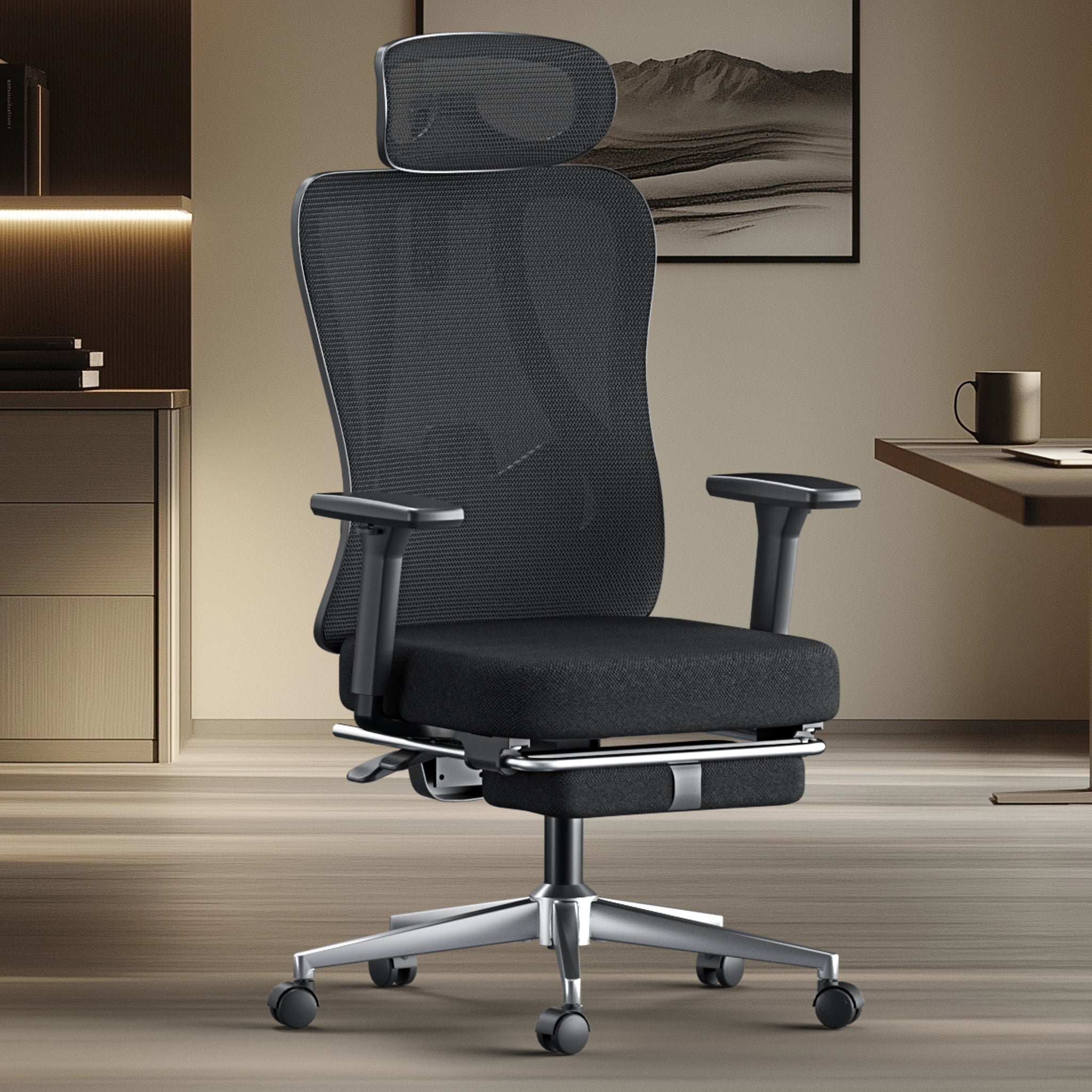 HBADA P3 Ergonomic Chair with Footrest