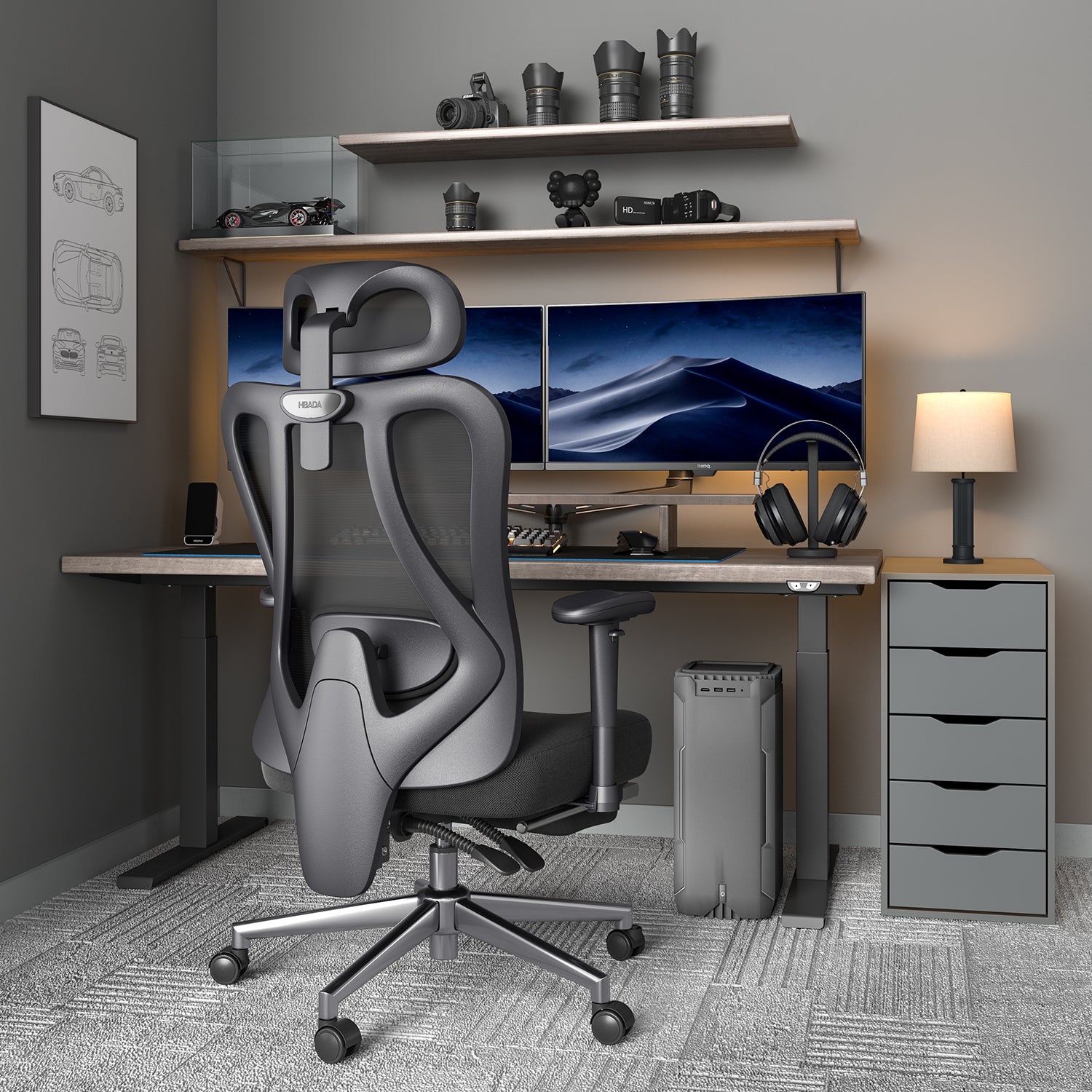 HBADA P3 Ergonomic Chair with Footrest