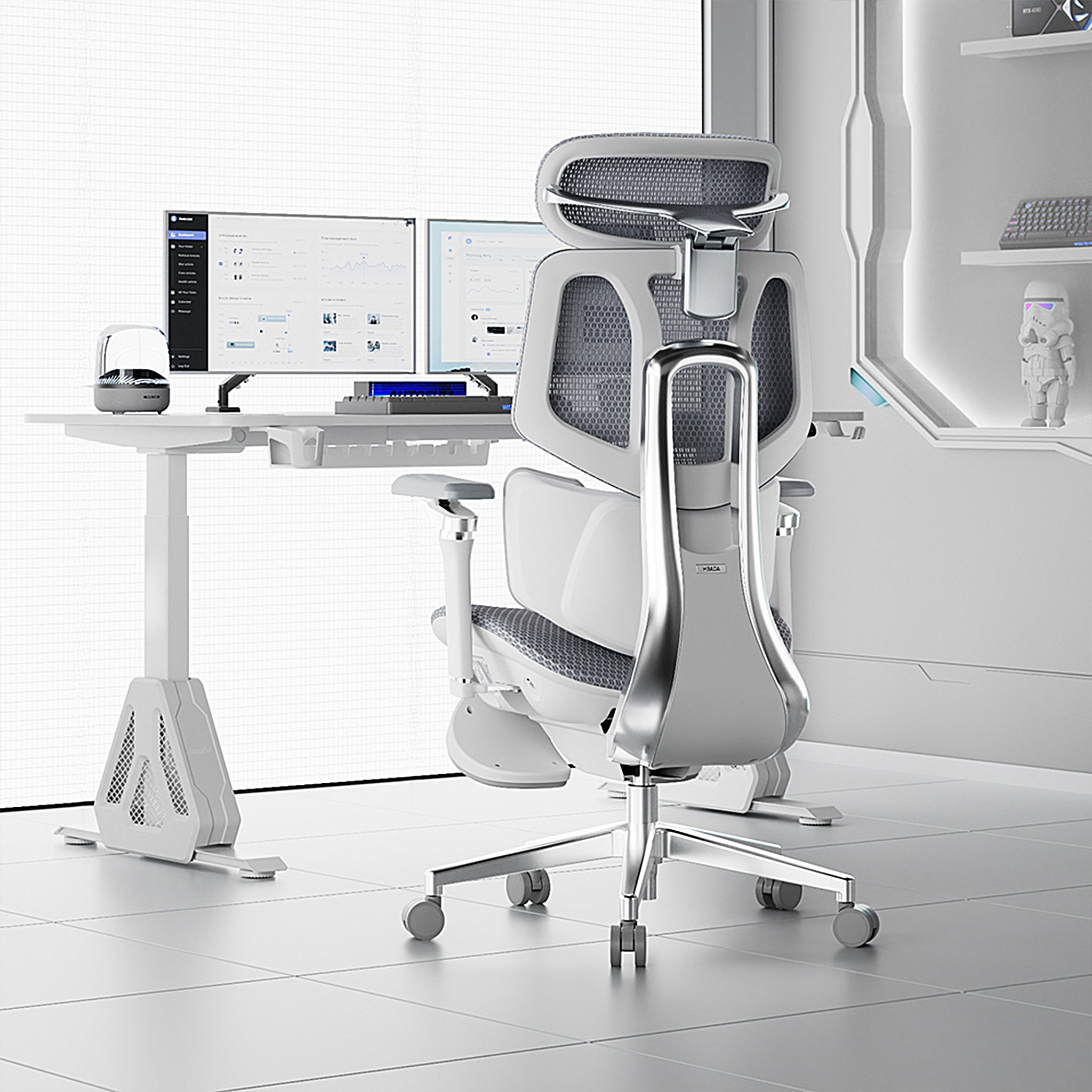 Hbada X7 Smart Ergonomic Chair at work