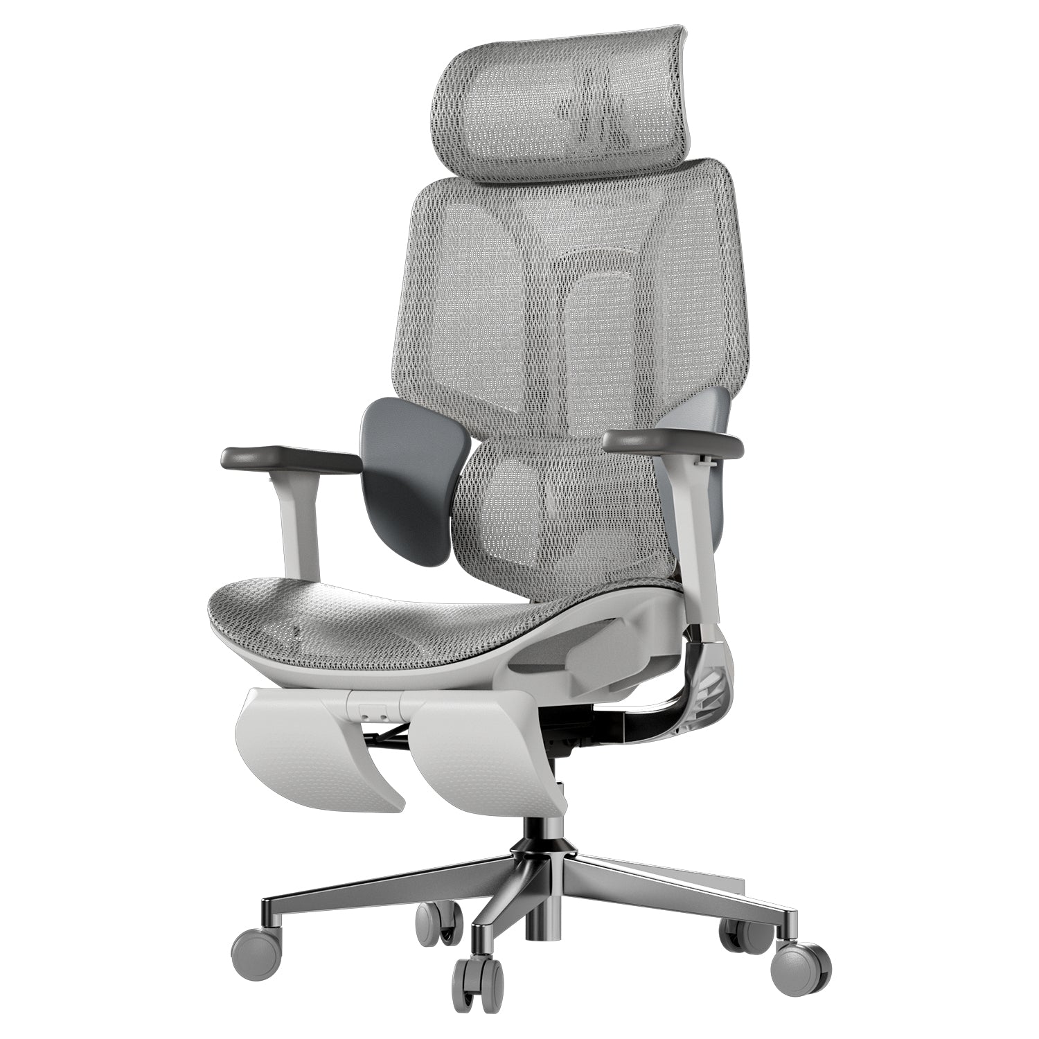 HBADA E3 Air Ergonomic Office Chair with footrest gray