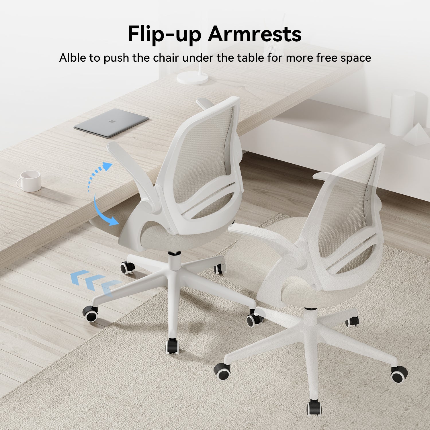 HBADA Penguin-inspired Office Chair -J1 gray armrests