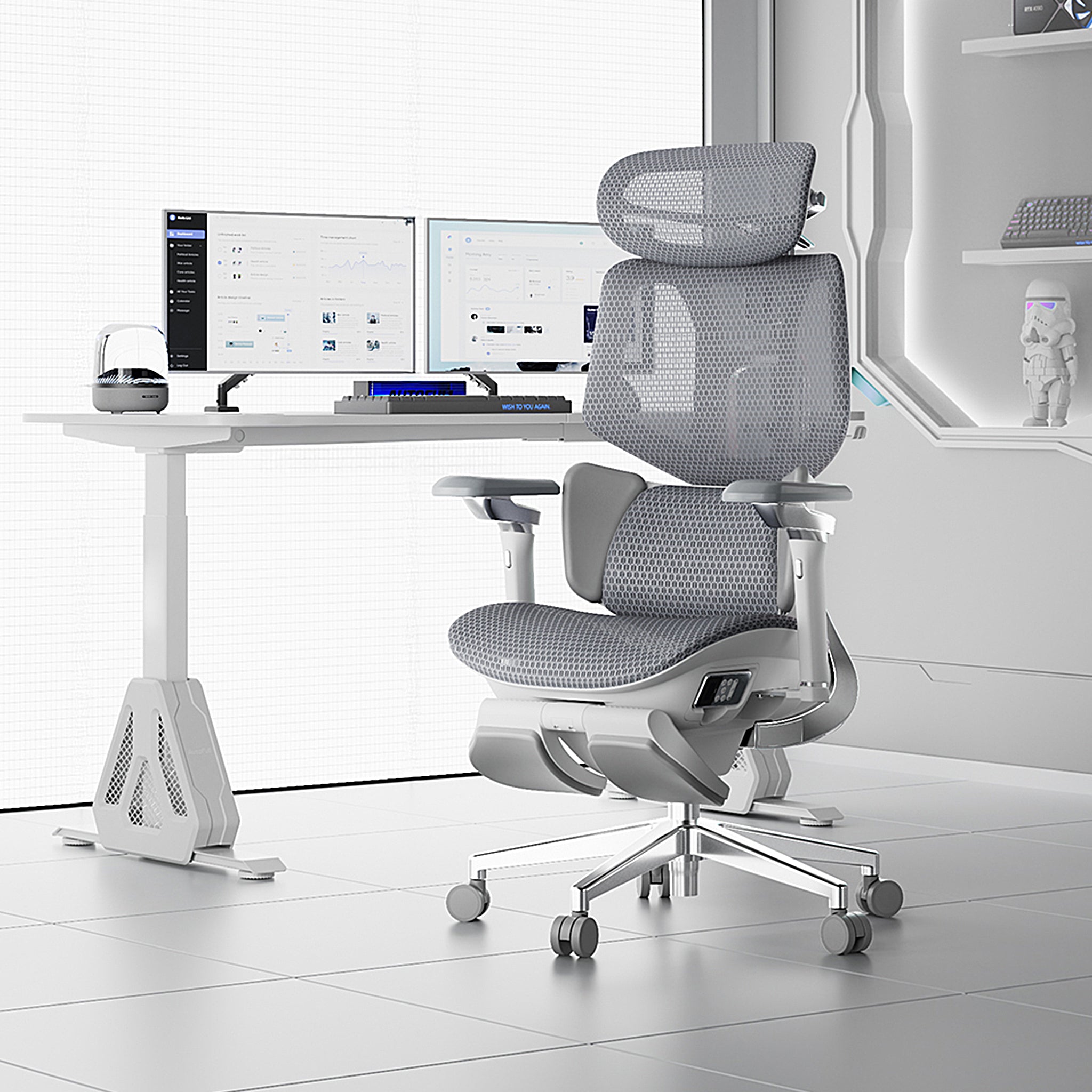 Hbada X7 Smart Ergonomic Chair at work front