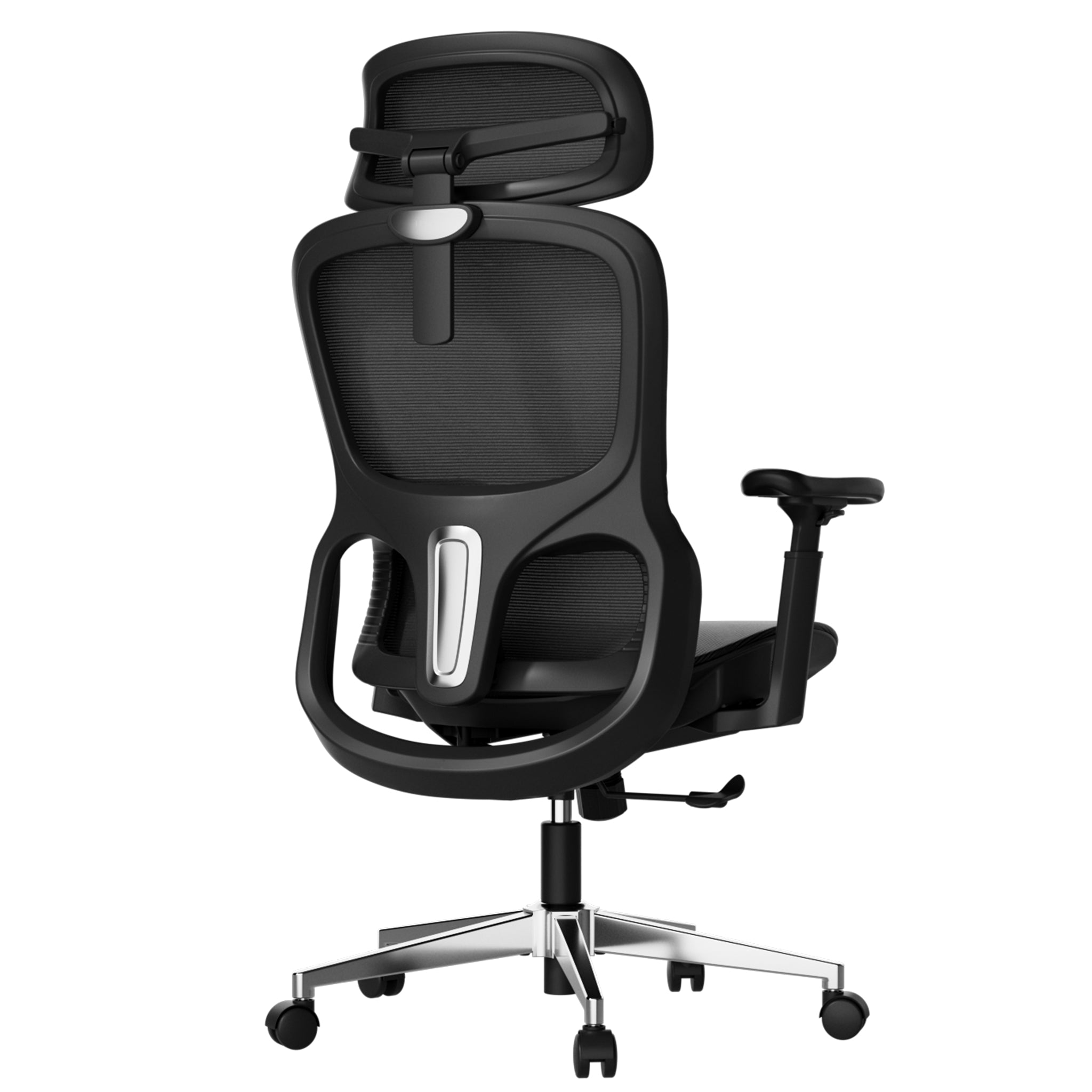 P2 Ergonomic Office Chair without footrest black slightly right