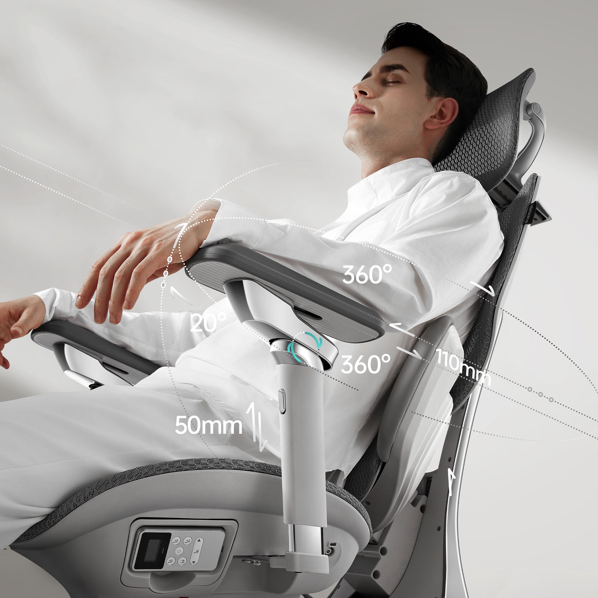 Hbada X7 Smart Ergonomic Chair armrest