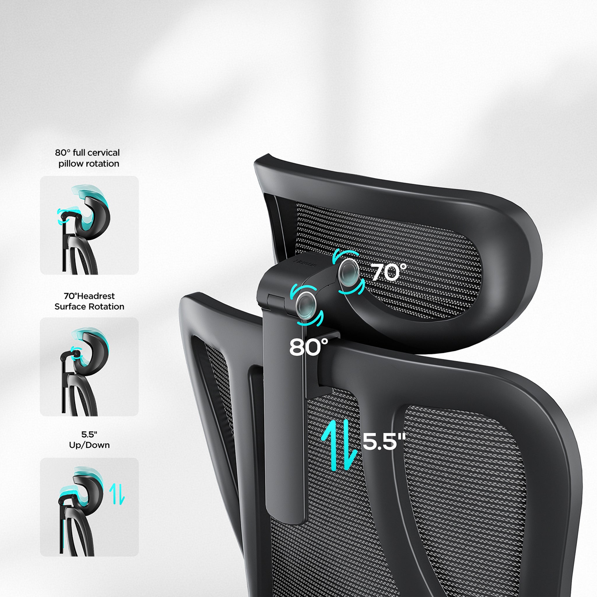 HBADA P3 Ergonomic Chair with Footrest