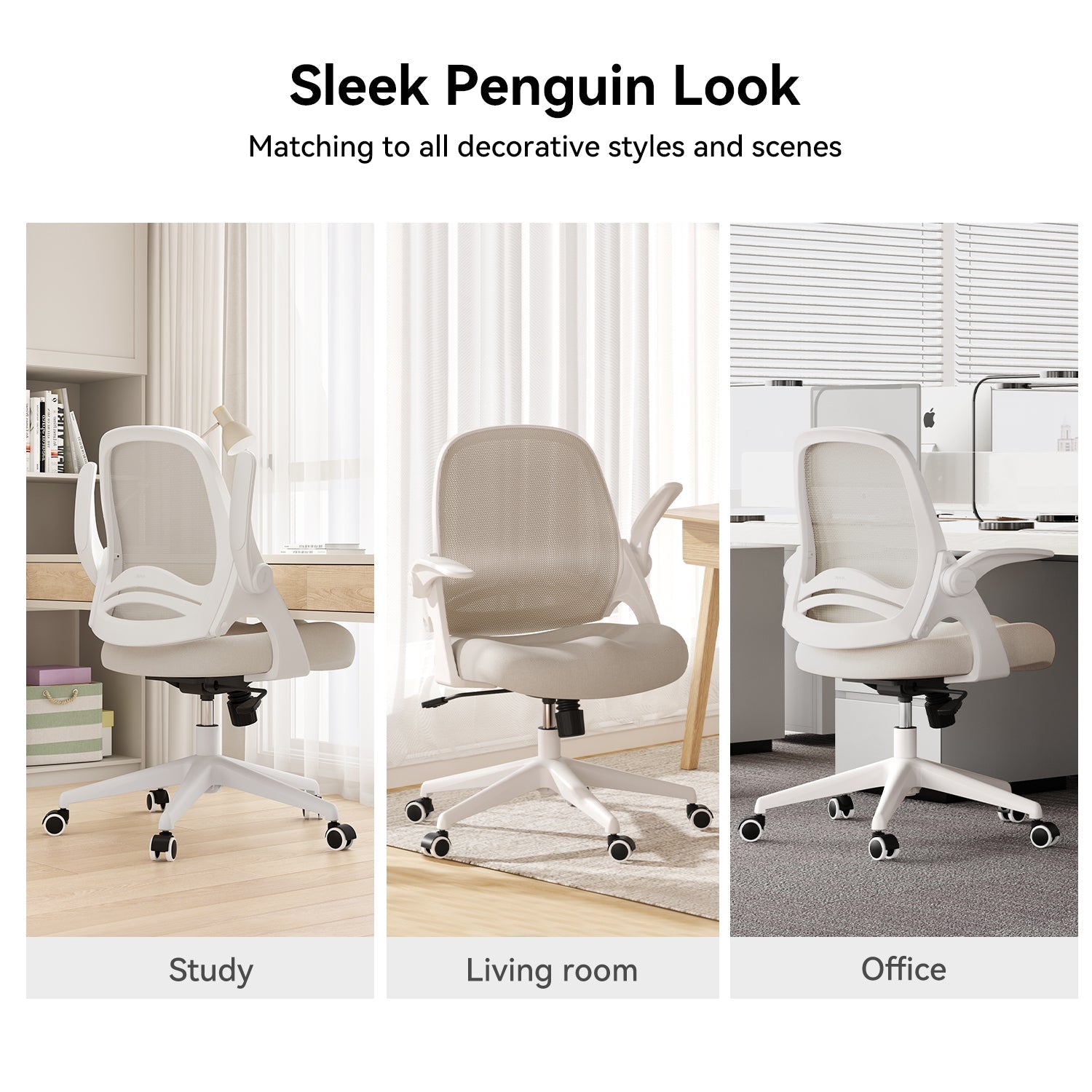 HBADA Penguin-inspired Office Chair -J1 gray scenes