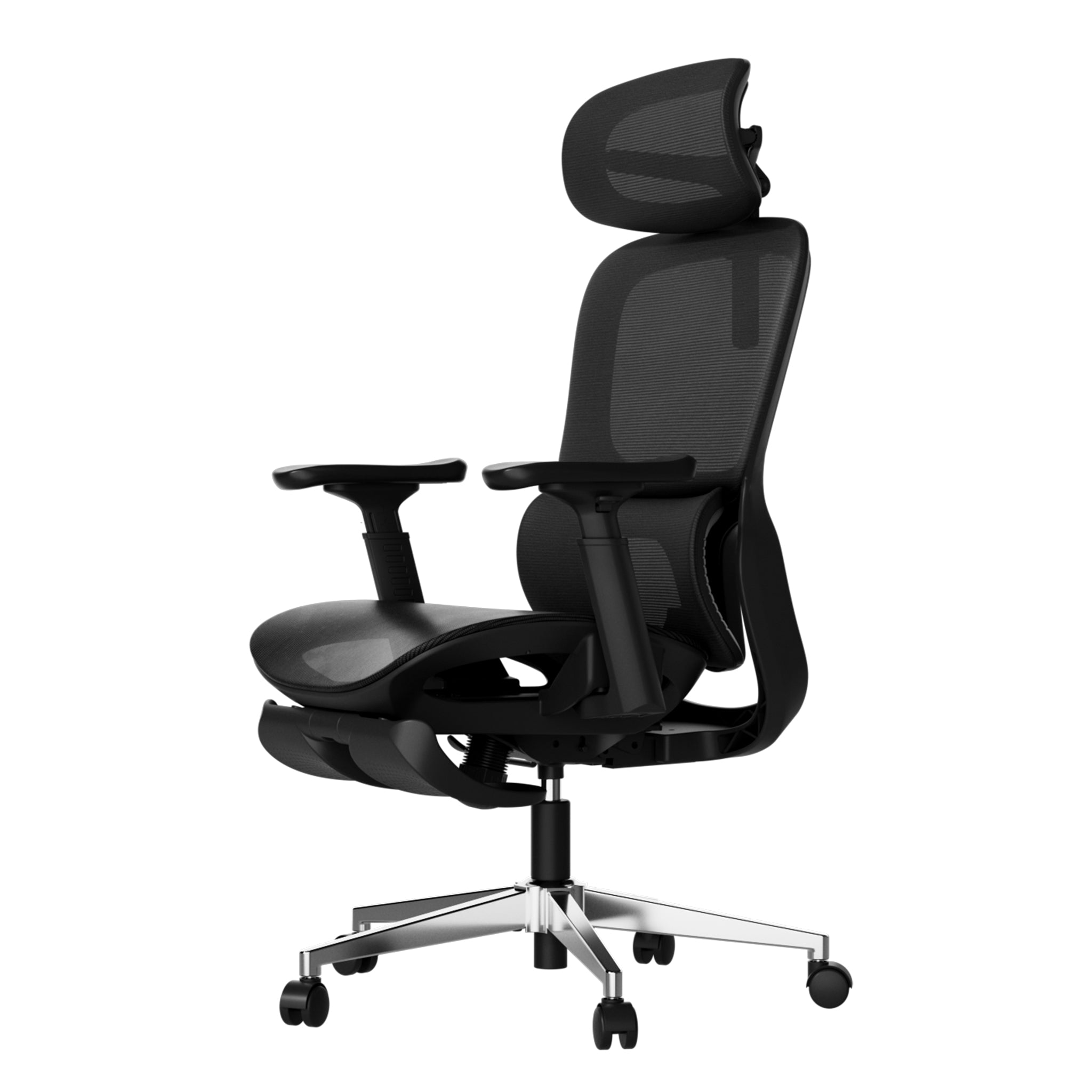 P2 Ergonomic Office Chair with footrest black