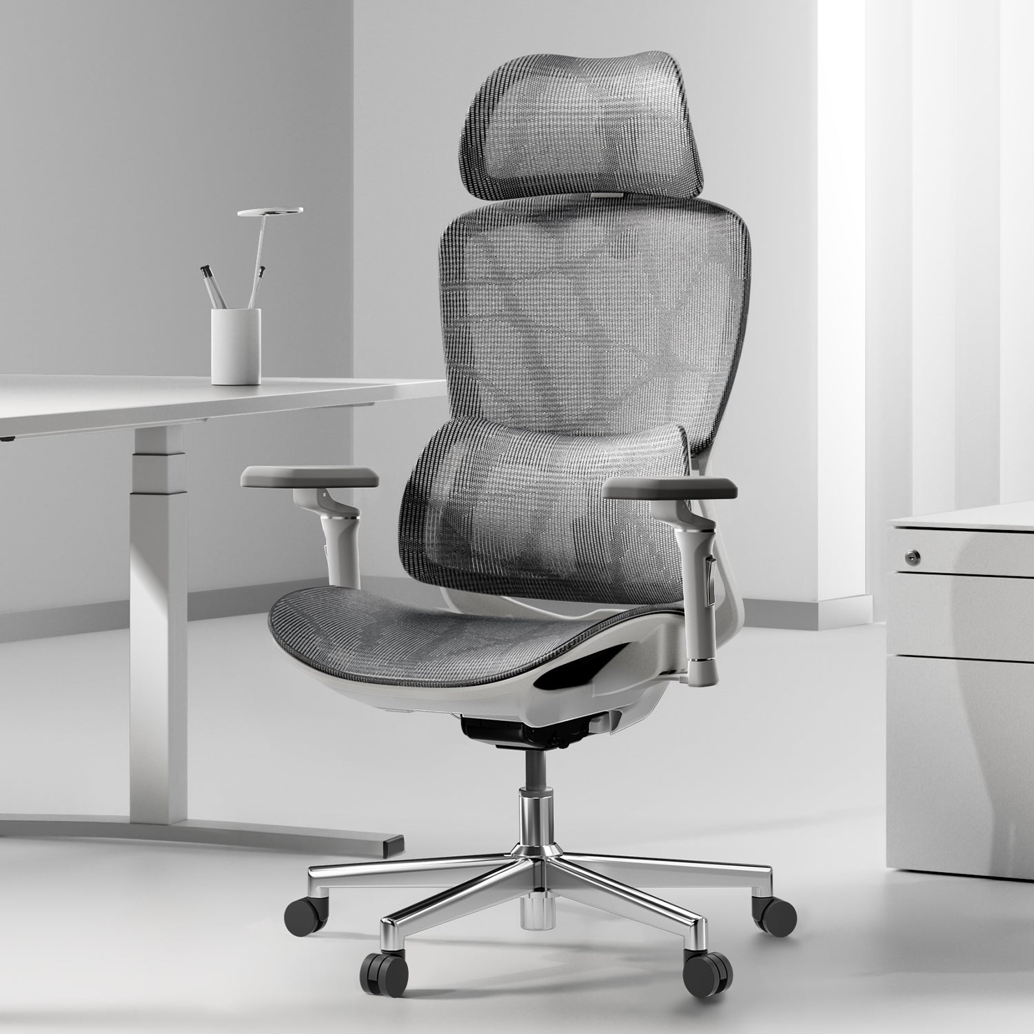 Hbada E2 Pro Ergonomic Office Chair without Footrest white