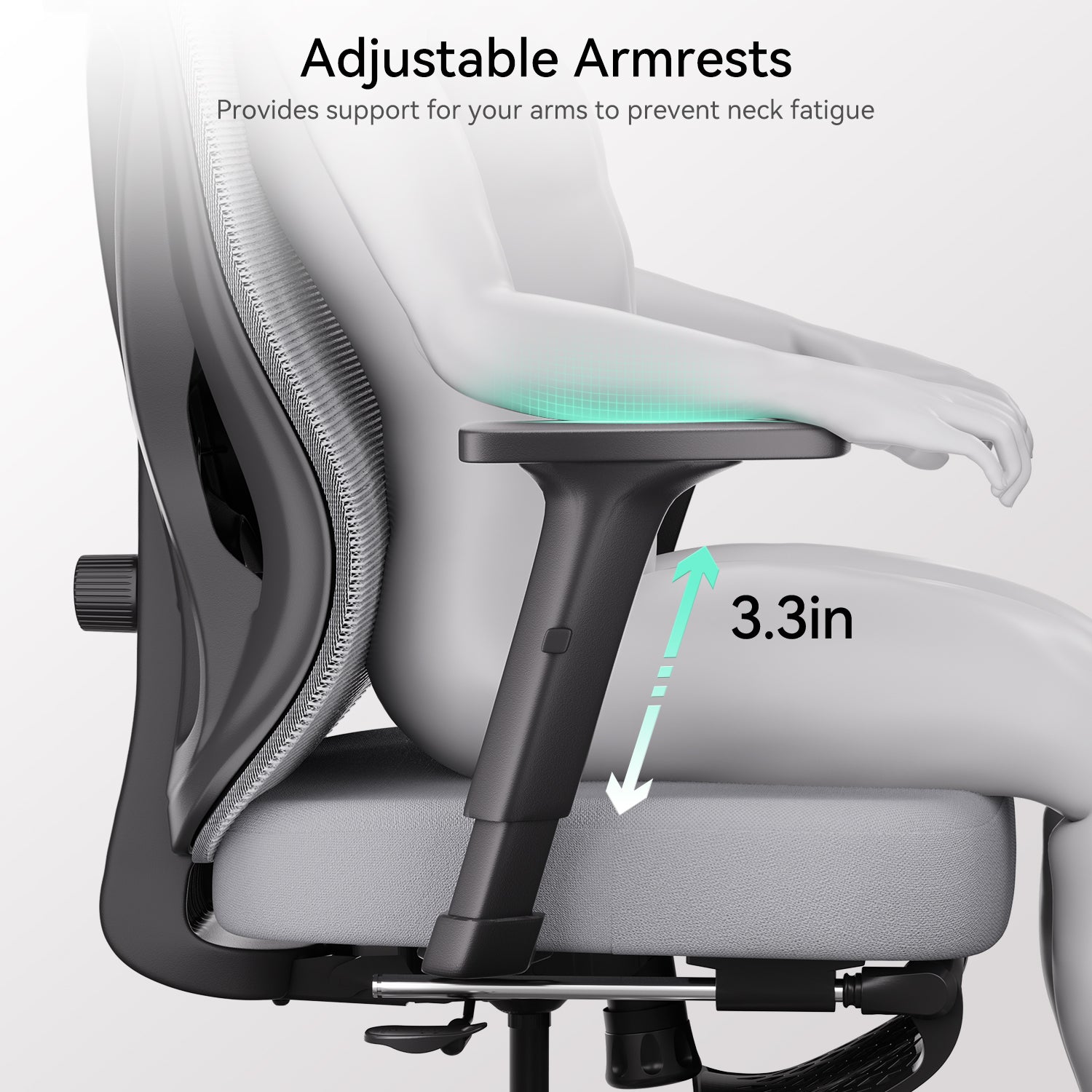HBADA P3 Ergonomic Chair without Footrest
