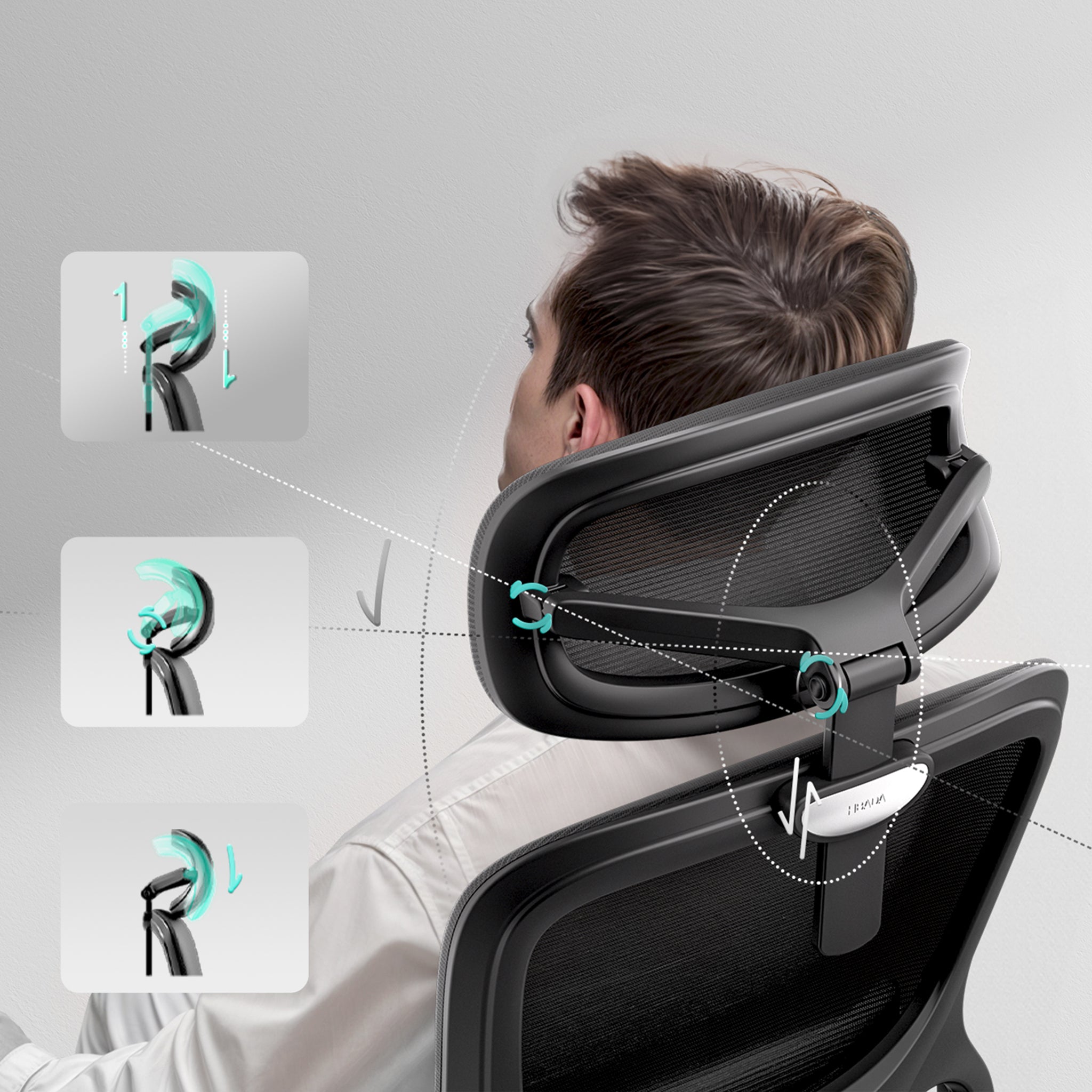P2 Ergonomic Office Chair black pillow