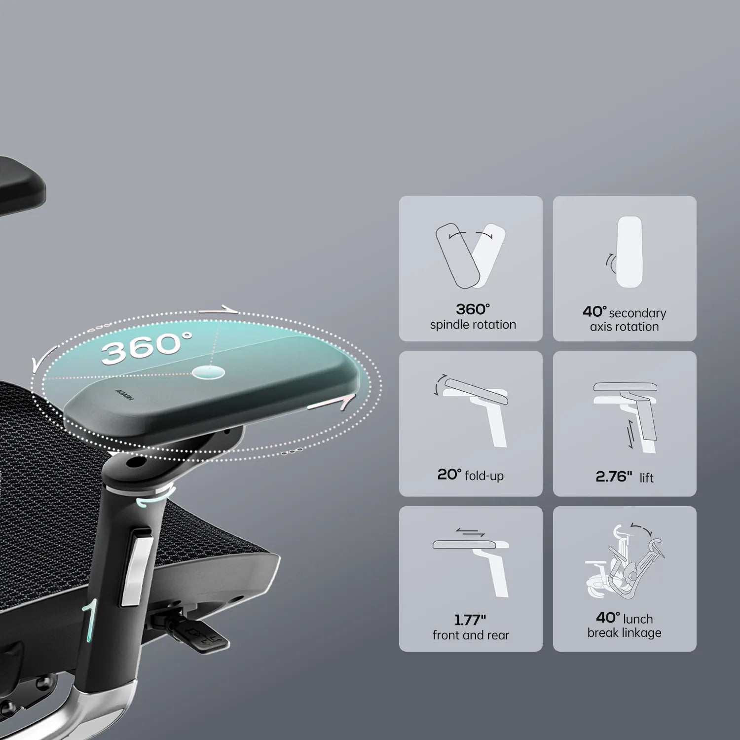 HBADA E3 Ultra Ergonomic Office Chair Futuristic(with Footrest)