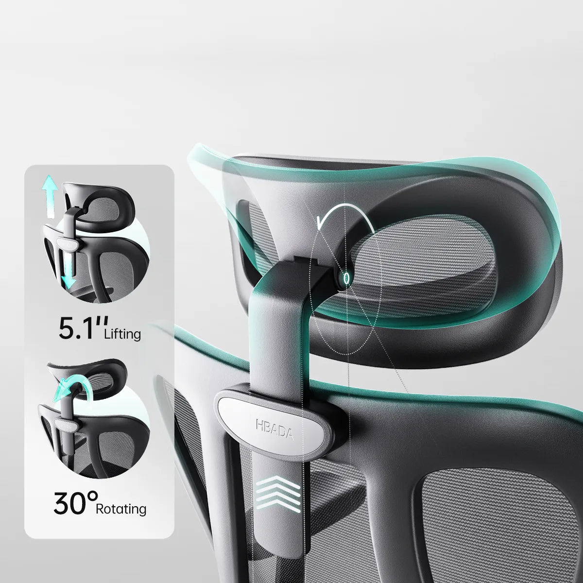 Hbada_P3_office_Chair without footrest black headrest