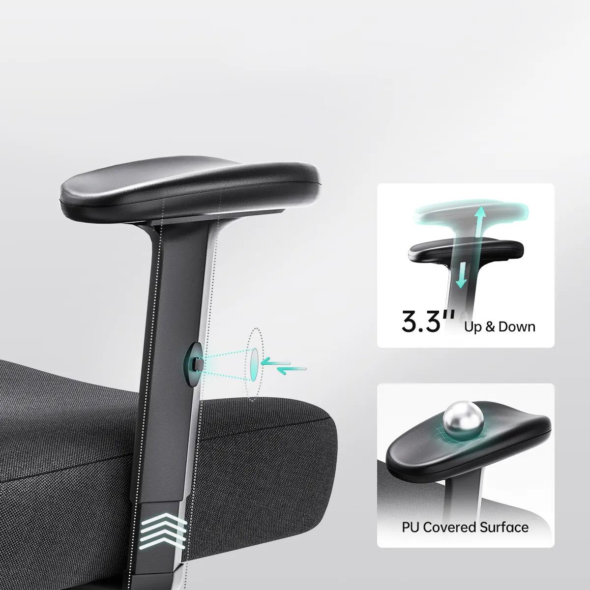 Hbada_P3_office_Chair without footrest black armrest