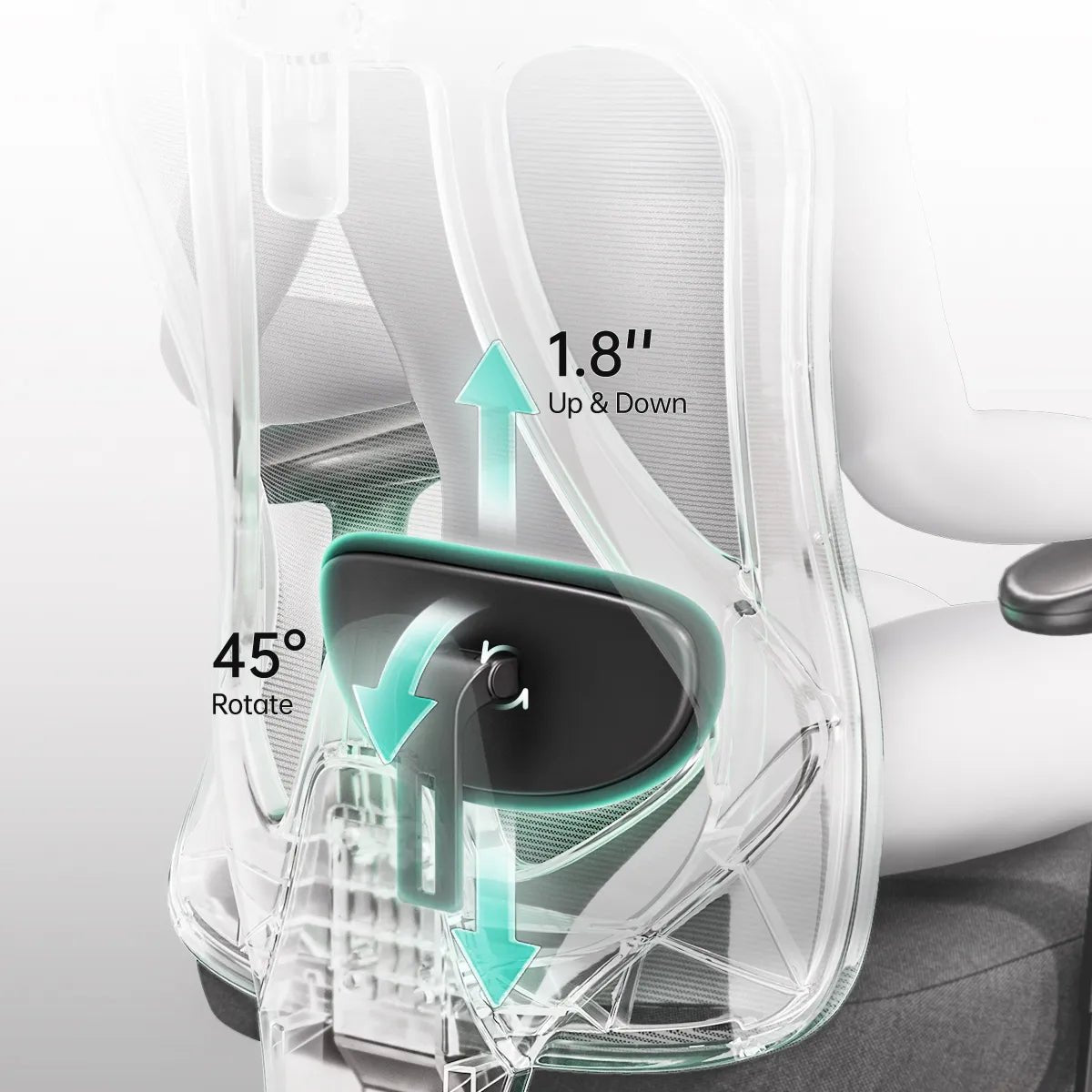 HBADA P3 Ergonomic Chair with Footrest