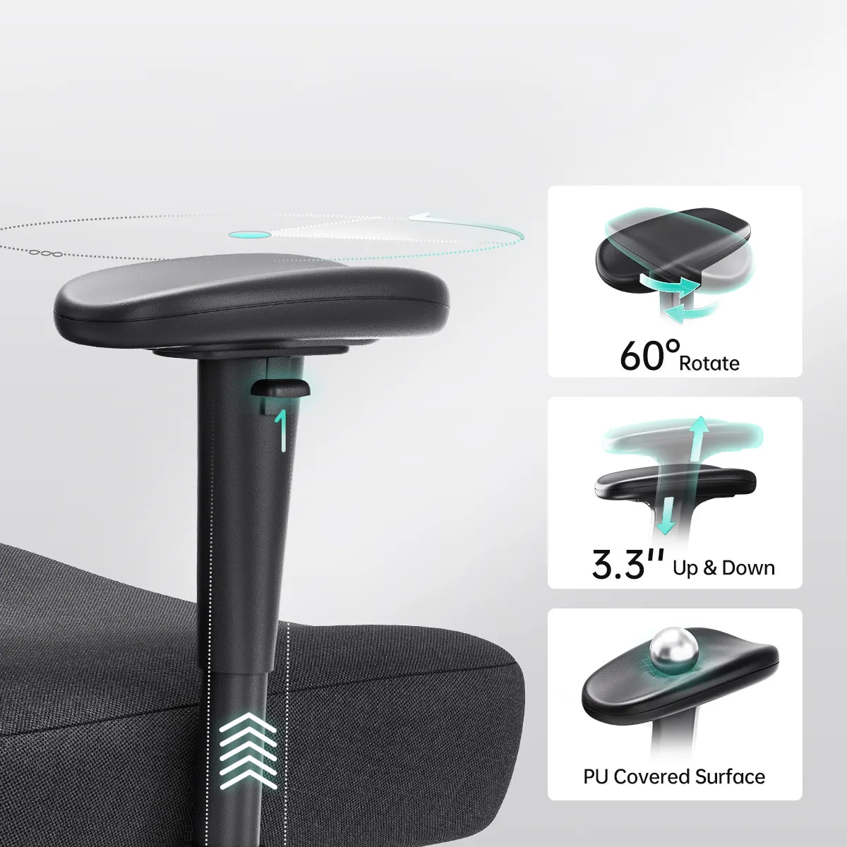HBADA P3 Ergonomic Chair with Footrest