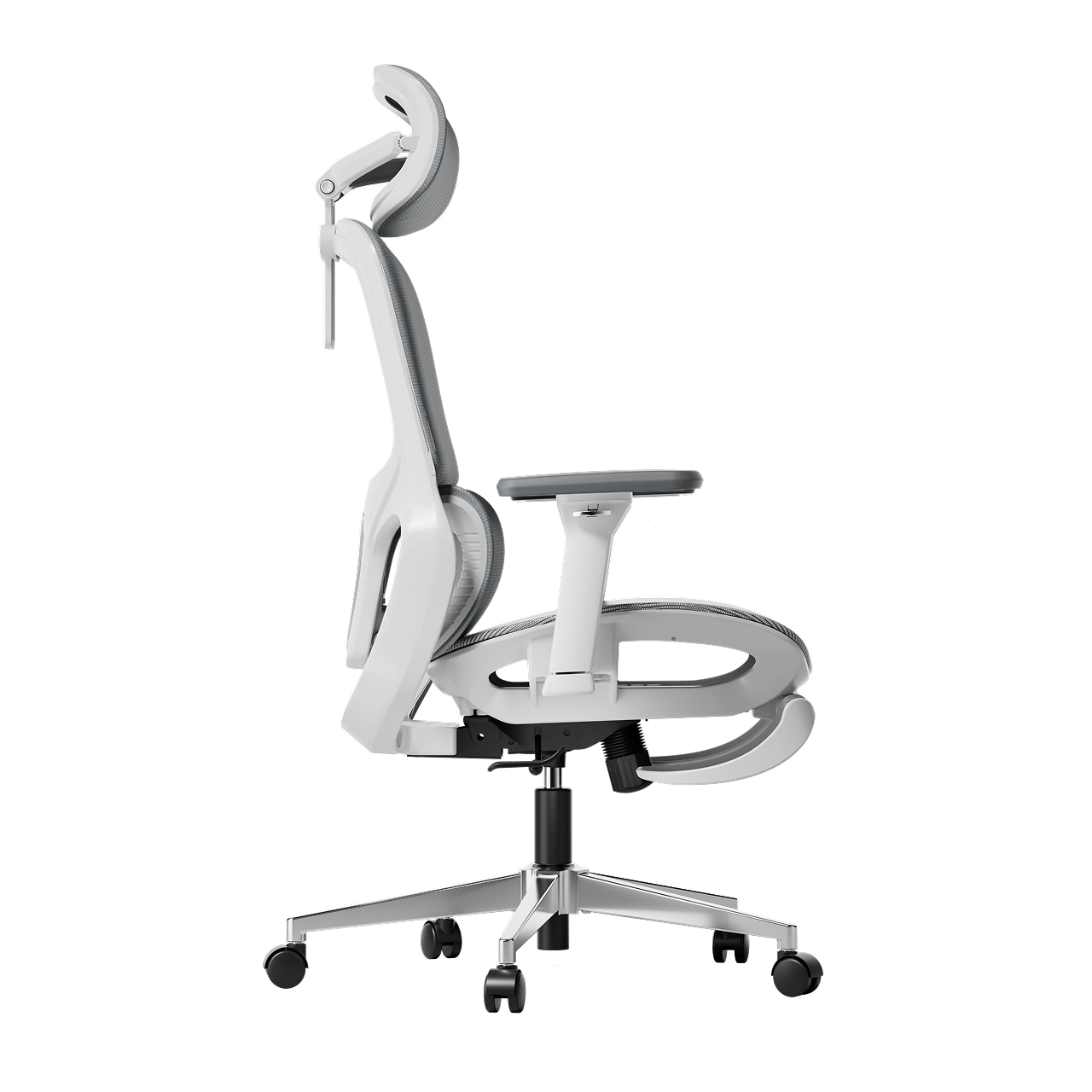 P2 Pro Ergonomic Office Chair with Footrest S-curve-Gray~0-1