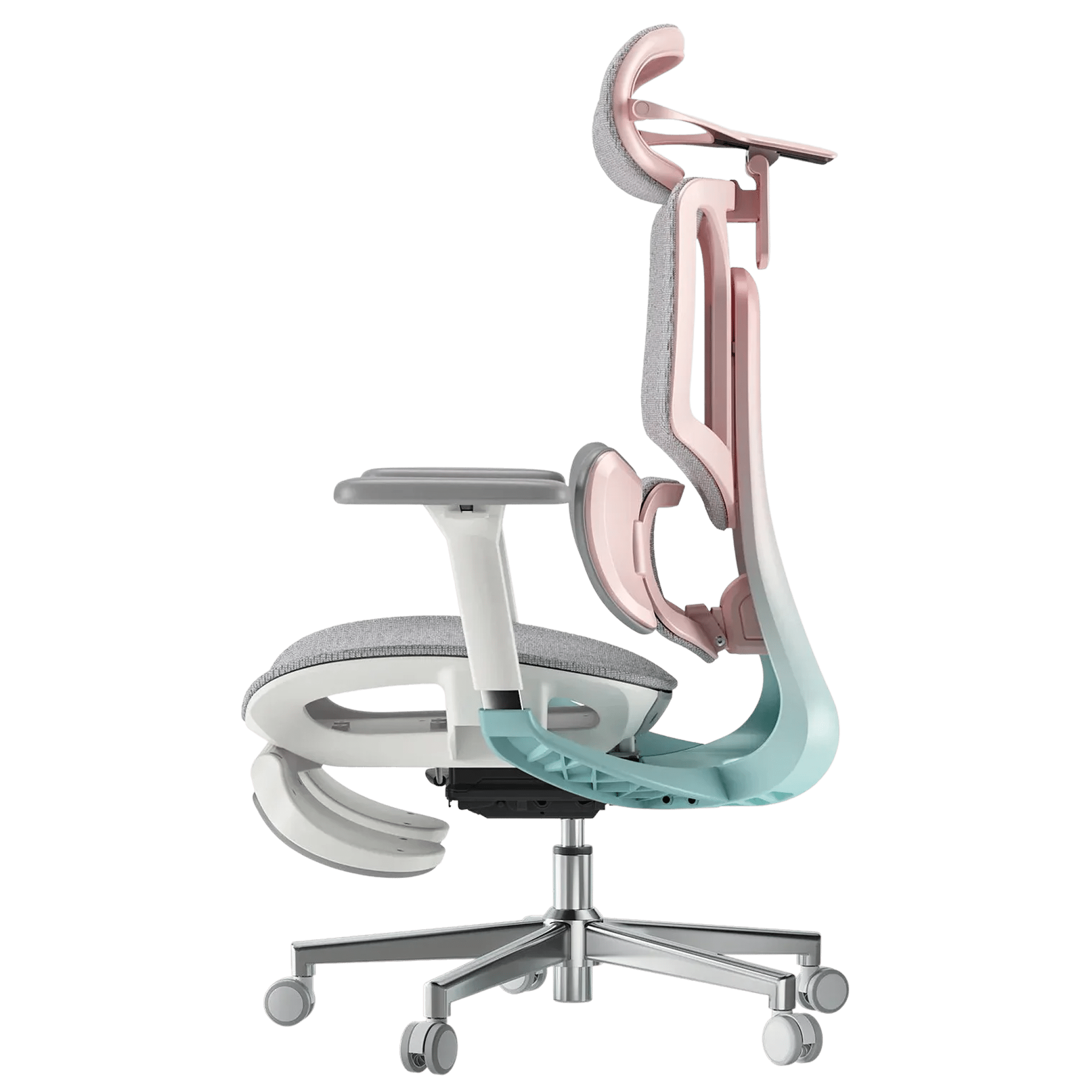 HBADA E3 Pro office Chair with Footrest-pink~2-2