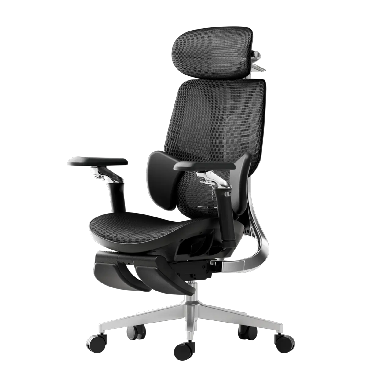 HBADA E3 Ultra Ergonomic Office Chair Futuristic(with Footrest) black