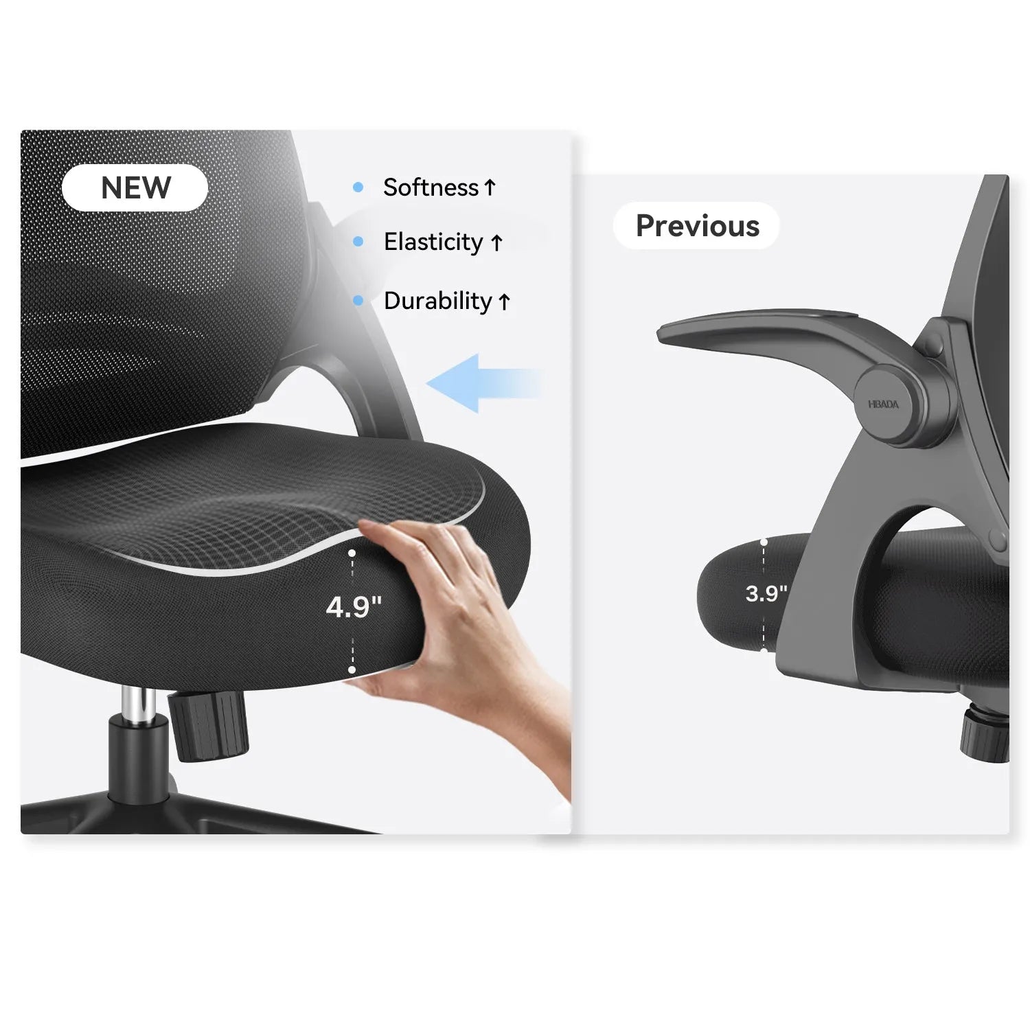 HBADA Penguin-inspired Office Chair -J1 black seat