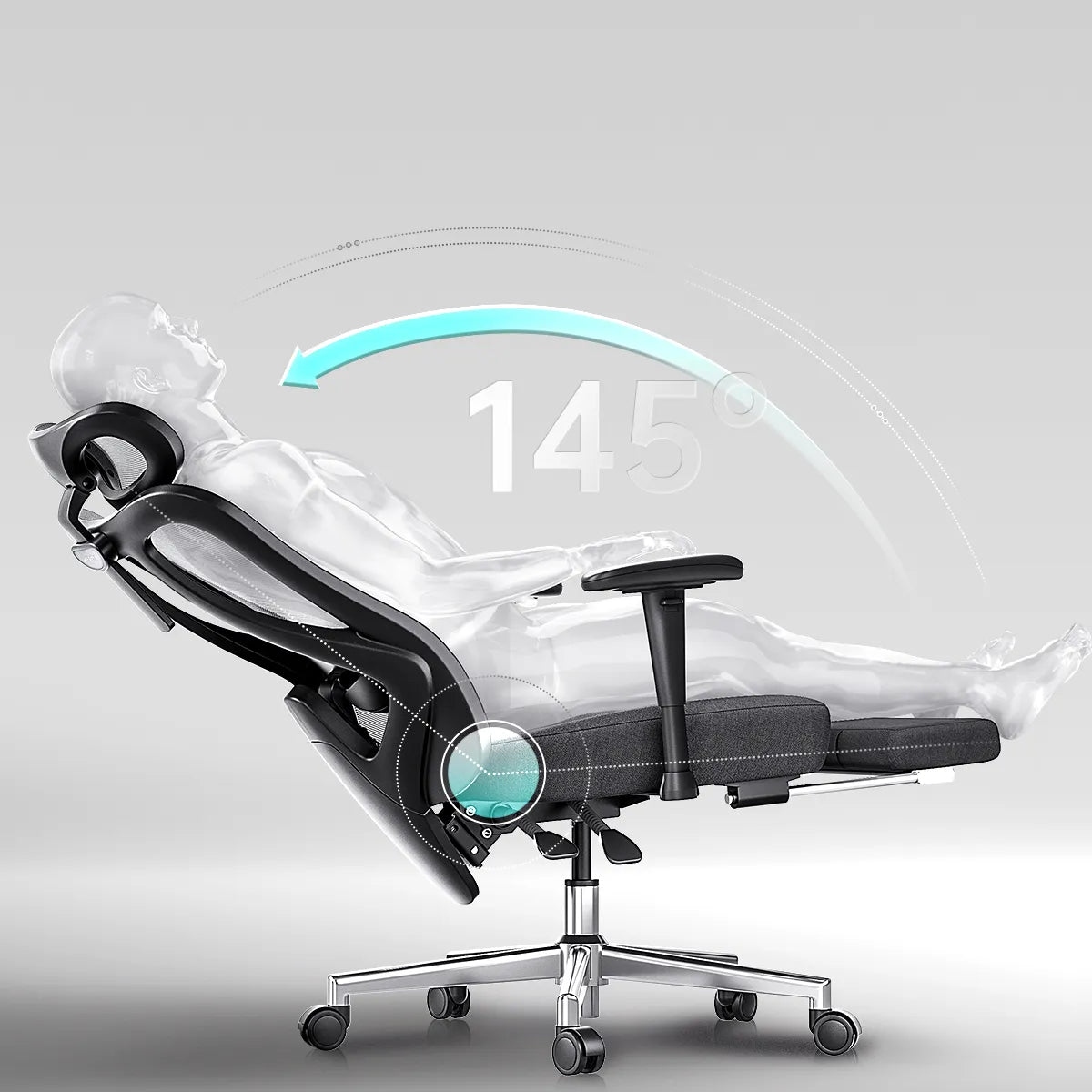 HBADA P3 Ergonomic Chair with Footrest
